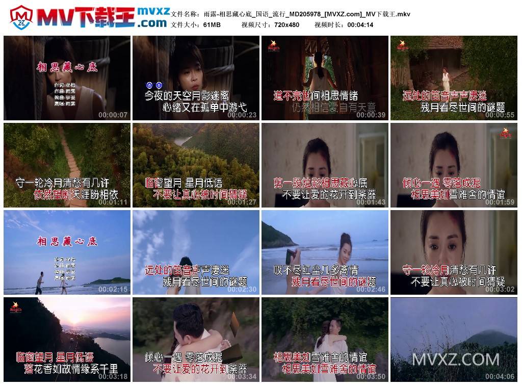 雨露-相思藏心底_国语_流行_MD205978